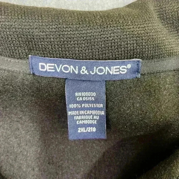 Devin & Jones Black Jacket Men’s 2XL zipper Stretch medium weight Comy NWT fall - Picture 2 of 5